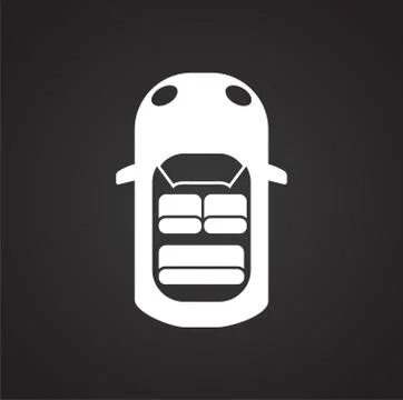 Car top view icon on background for graphic and web design. Simple illustration Stock Illustration