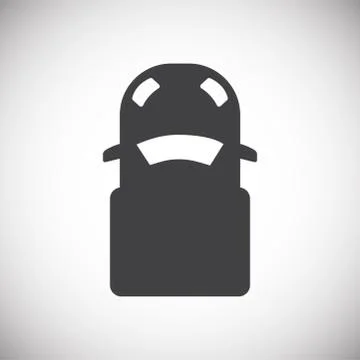 Car top view icon on background for graphic and web design. Simple illustration Illustrazione stock