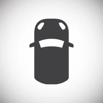 Car top view icon on background for graphic and web design. Simple illustration 스톡 일러스트