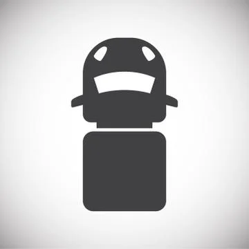Car top view icon on background for graphic and web design. Simple illustration 스톡 일러스트