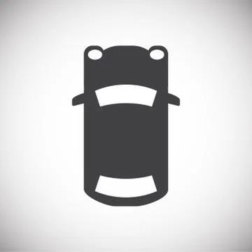 Car top view icon on background for graphic and web design. Simple illustration Illustrazione stock