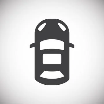 Car top view icon on background for graphic and web design. Simple illustration Stock Illustration