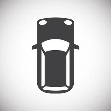Car top view icon on background for graphic and web design. Simple illustration Иллюстрация