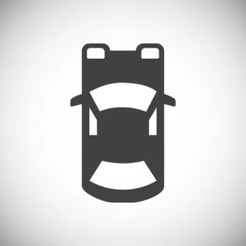 Car top view icon on background for graphic and web design. Simple illustration イラスト素材
