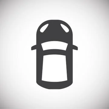 Car top view icon on background for graphic and web design. Simple illustration Stock Illustration