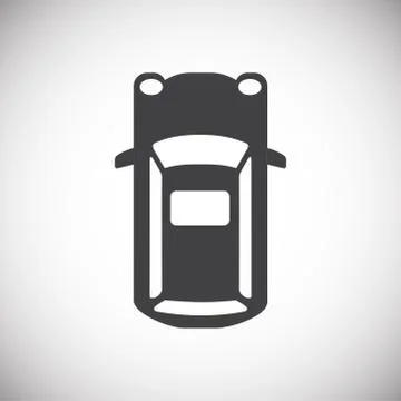 Car top view icon on background for graphic and web design. Simple illustration Ilustração Stock