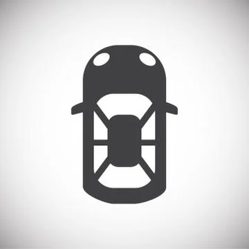 Car top view icon on background for graphic and web design. Simple illustration Stock Illustration