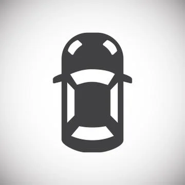 Car top view icon on background for graphic and web design. Simple illustration Stock Illustration