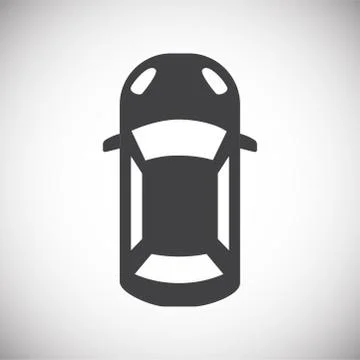 Car top view icon on background for graphic and web design. Simple illustration Stock Illustration