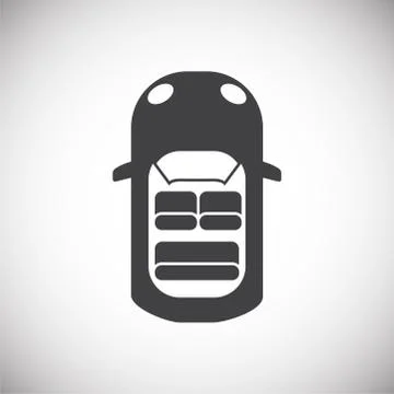Car top view icon on background for graphic and web design. Simple illustration Stock Illustration