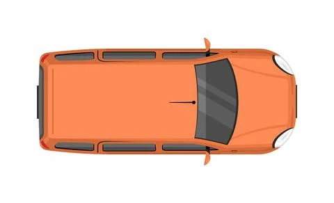 Car top view Stock Illustration