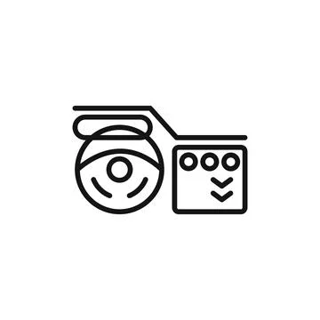 Car with touchscreen display logo sign vector outline Stock Illustration