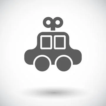 Car toy flat icon Stock Illustration