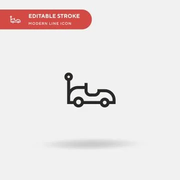 Car Toy Simple vector icon. Illustration symbol design template for web mobil Illustrazione stock