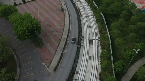 Car tracking with drone Stock Footage 167585156