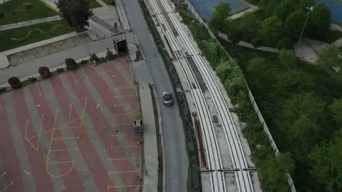 Car tracking with drone Stock Footage 167585177