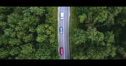 Car tracking Stock Footage 92445543