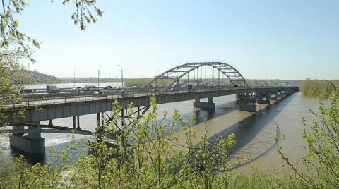 Car traffic on bridge Stock Footage 63093031