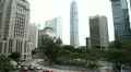 Car Traffic Bus, Hong Kong Island Skyline, Aerial View of Central, Time lapse HD Footage