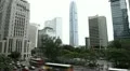 Car Traffic Bus, Hong Kong Island Skyline, Aerial View of Central, Time lapse HD Footage