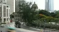 Car Traffic Bus, Hong Kong Island Skyline, Aerial View of Central, Time lapse HD Footage