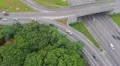 Car traffic busy city highway, peak hour view from above HD Footage