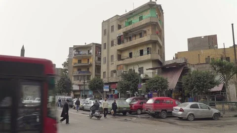 Car traffic in central Cairo, Egypt Stock Footage 126126235