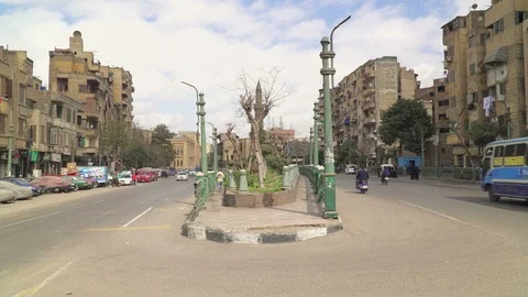Car traffic in central Cairo, Egypt. Stock Footage 126127602