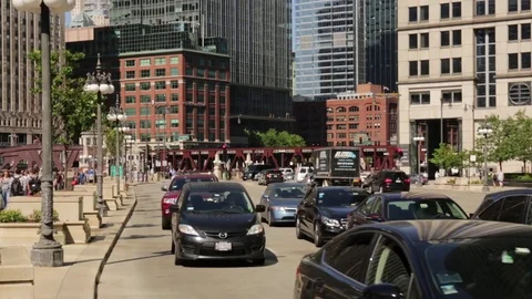 Car traffic in Chicago, Illinois Stock Footage 79700645