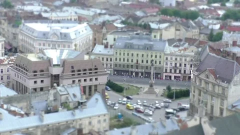 Car traffic in the city Stock Footage 81338092