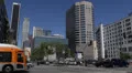 Car Traffic, Commuters in Downtown Los Angeles, LA, California, USA HD Footage