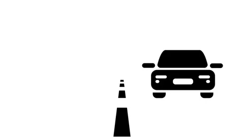 Car with Traffic Cone Stock Footage 336062128
