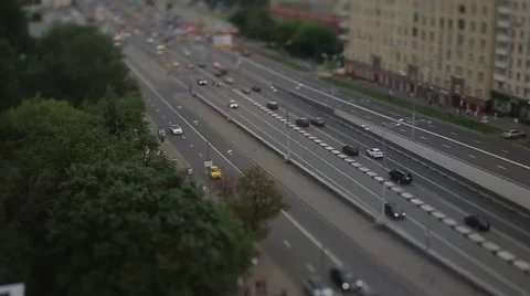 Car traffic in the evening Stock Footage 64960416