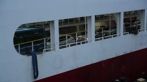 Car traffic on the ferry Stock Footage 60563637
