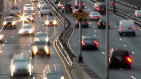 Car Traffic on Highway Slow Shutter Timelapse 2 스톡 동영상 574850