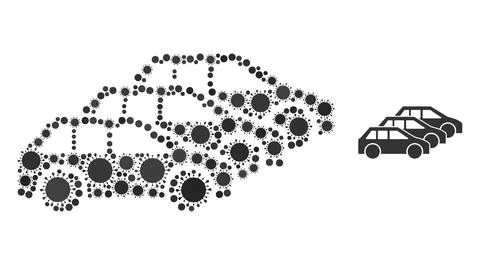 Car Traffic Icon - Bacterium Composition Stock Illustration
