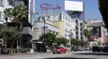 Car Traffic Jam Hollywood Boulevard Vine Rush Hour Busy City Los Angeles Skyline HD Footage