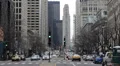 Car Traffic Jam People Commuting Crowded Road Commuters Chicago Magnificent Mile HD Footage