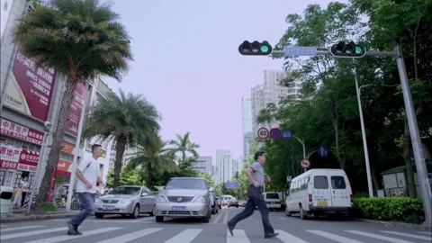 The car in the traffic light Stock Footage 235268999