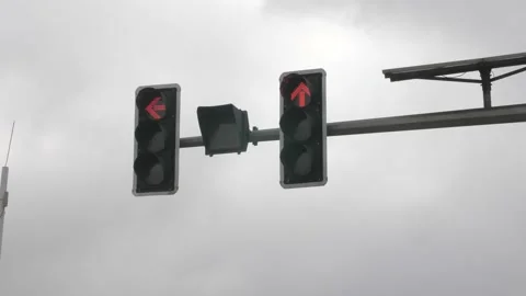 Car Traffic Lights Sign Vidéo 155366365
