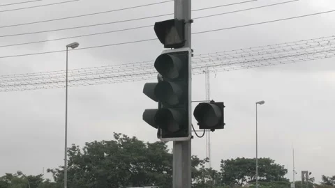 Car Traffic Lights Sign Stock-Footage 155366934