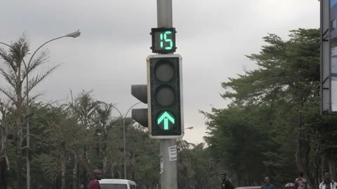 Car Traffic Lights Sign 스톡 동영상 156073875