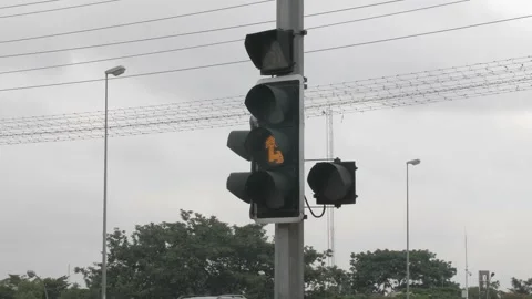 Car Traffic Lights Sign Видео 156074435