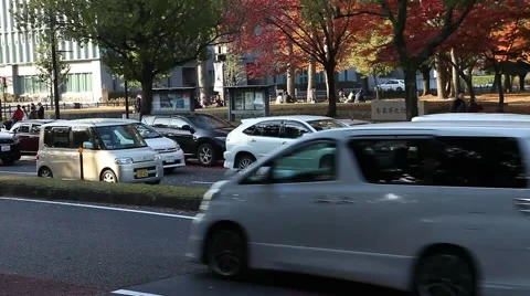 Car traffic in Nara Stock Footage 46179968
