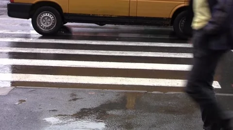 Car traffic on rain 04 Stock Footage 55630740