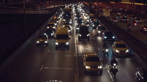 Car traffic on the road Stock Footage 82905075