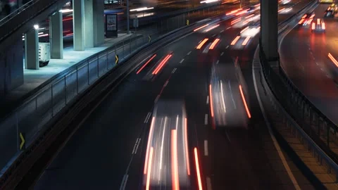 Car traffic time lapse Stock Footage 162418472