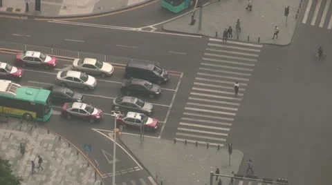 Car trafic in China Stock Footage 10862661