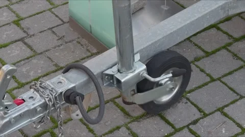 Car trailer coupling device for transportation. Stock-Footage 289811341
