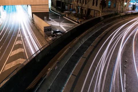 Car Trails Stock Photos